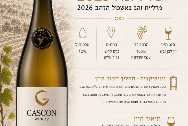 שרדונה 2025 , זוכה מדליית זהב